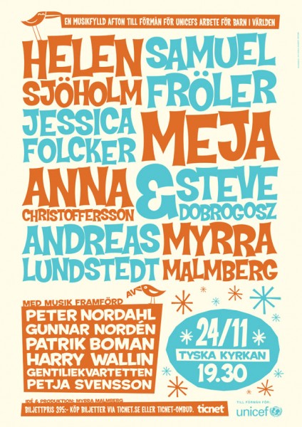 Benefit concert poster 2008