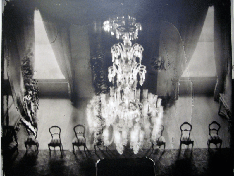 Chandelier and chairs by Sarah Moon.
