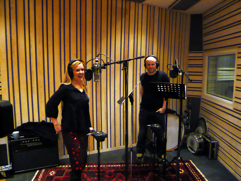 myrra and torstein in the studio